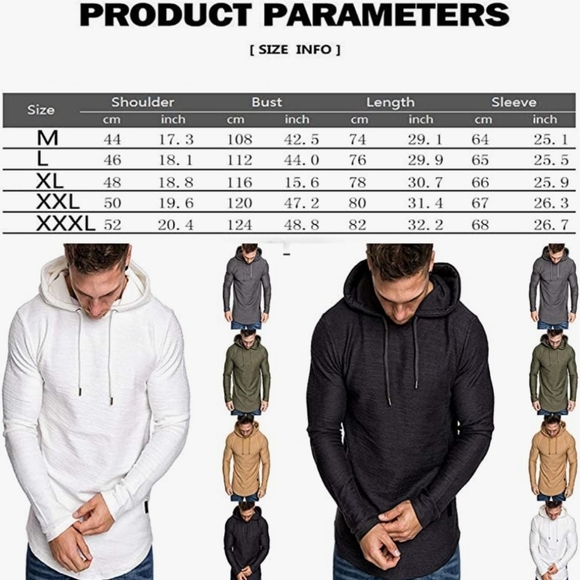Men's Lightweight Long Sleeve Hoodie - Picture 3 of 6